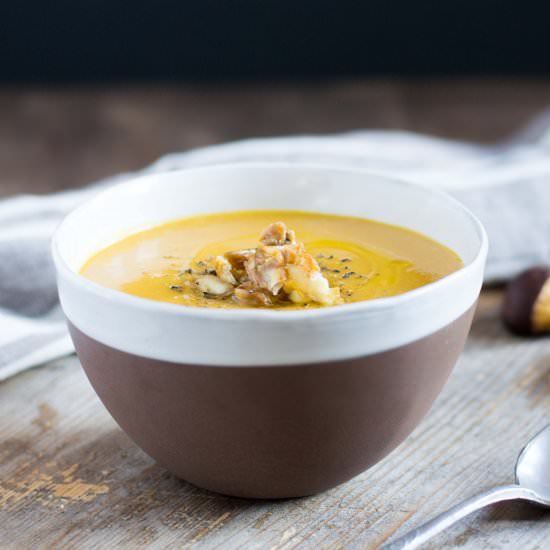 Pumpkin Soup with Chestnuts