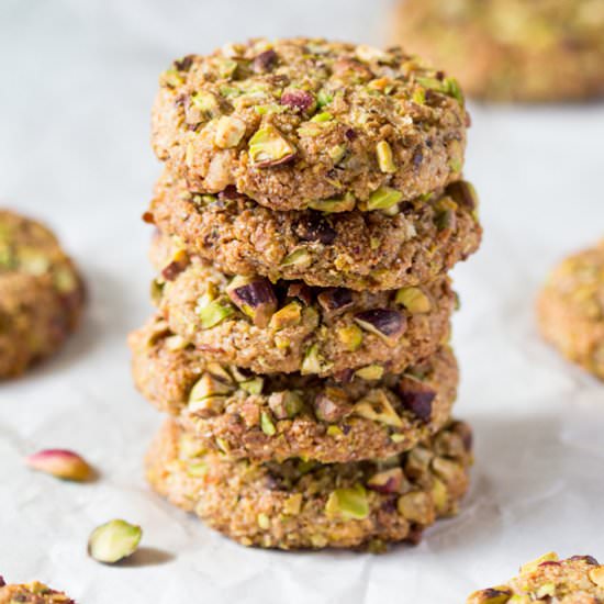 Vegan flourless pistachio cookies