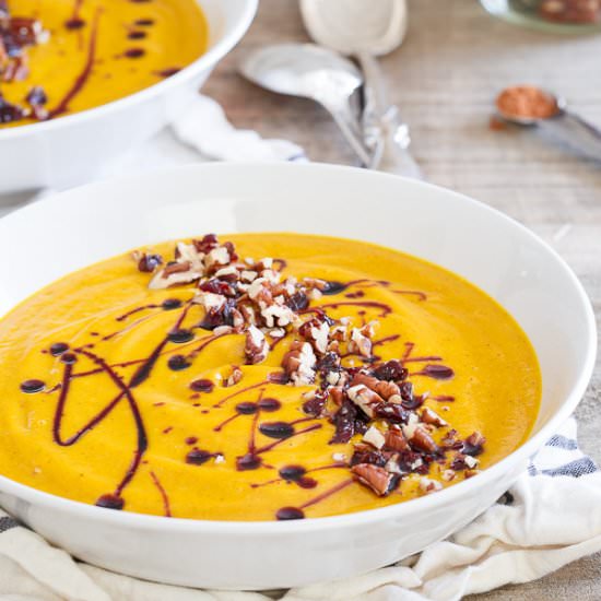 Cinnamon Ginger Kabocha Squash Soup