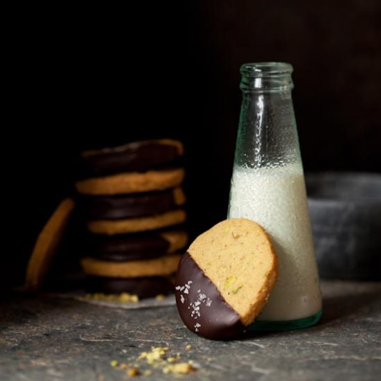 Chocolate, Pistachio, Salt Biscuits