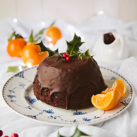 Chocolate Orange Christmas Pudding