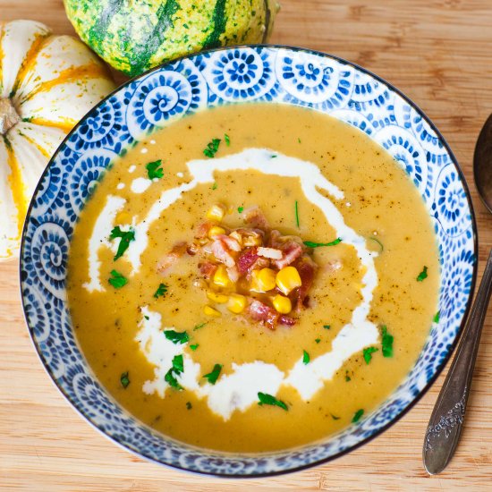 Bacon and Corn Butternut Bisque