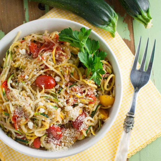 Zucchini Noodles with White Wine