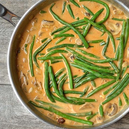 Spicy Green Bean & Mushroom Skillet