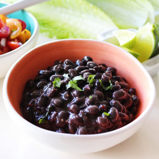 Simple Spicy Black Beans