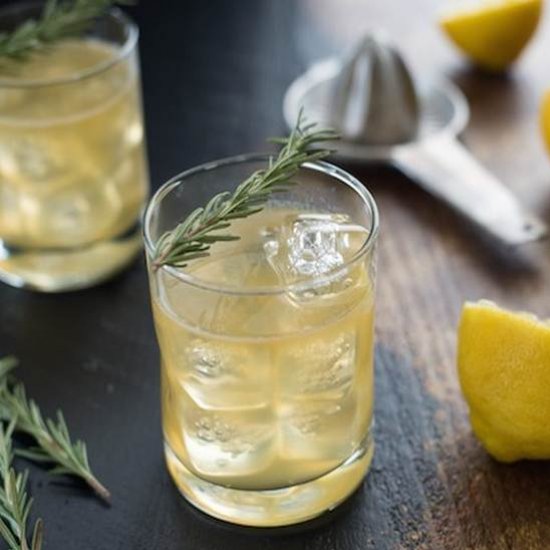 Bourbon Sour with Lemon & Rosemary