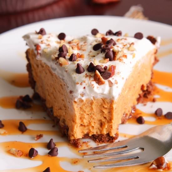 No-Bake Pumpkin Turtle Pie