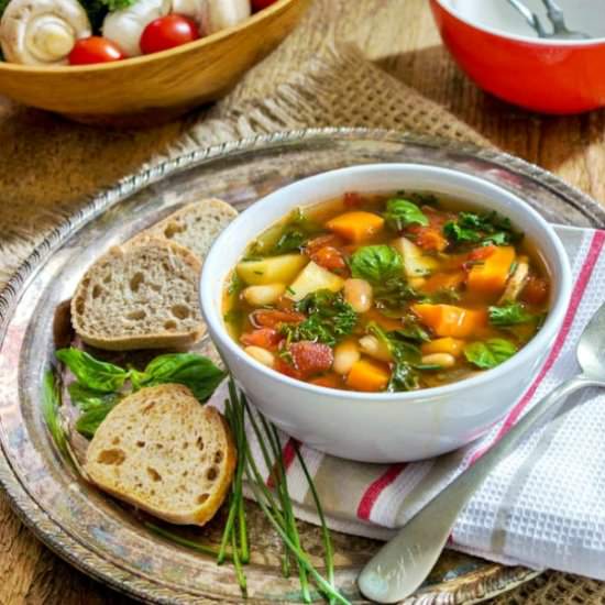 Tuscan Kale, Carrot and Parsnip Soup