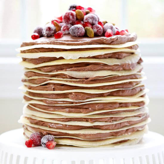 Chocolate Mousse Crepe Cake