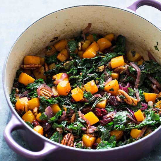 Butternut Squash and Kale Sauté