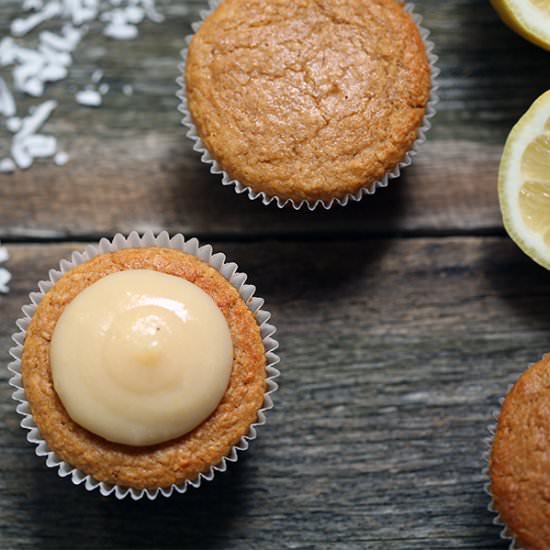 Vegan Coconut Lemon Curd Cakes