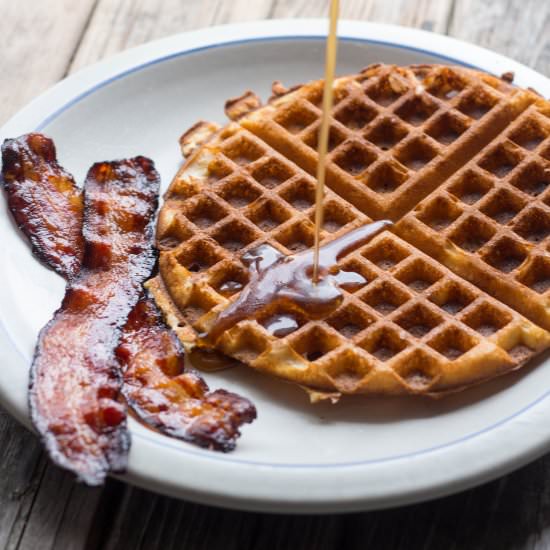 Waffles with Maple Brown Butter