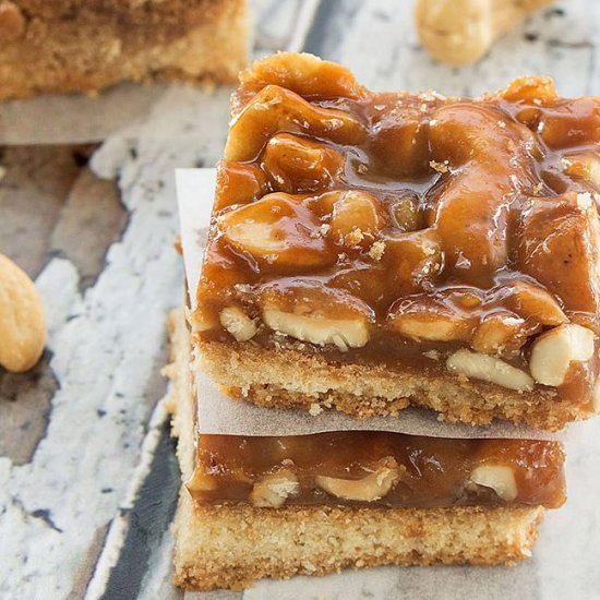 Caramel Cashew Bars