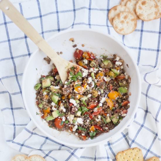 Lentil Bruschetta