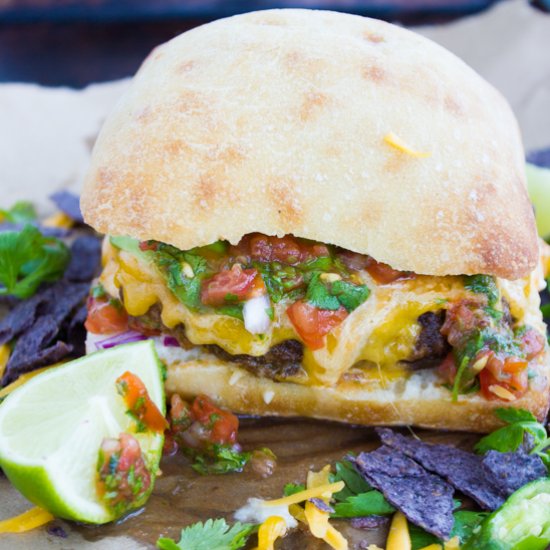 Spicy Beef Fajita Burgers