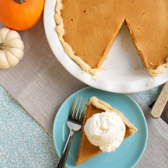 Triple Spice Pumpkin Buttermilk Pie