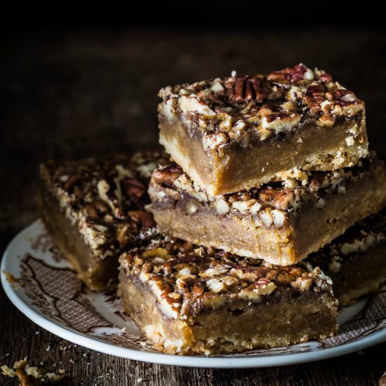 Gluten Free Bourbon Pecan Bars