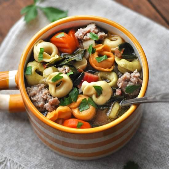 Italian Sausage and Tortellini Soup