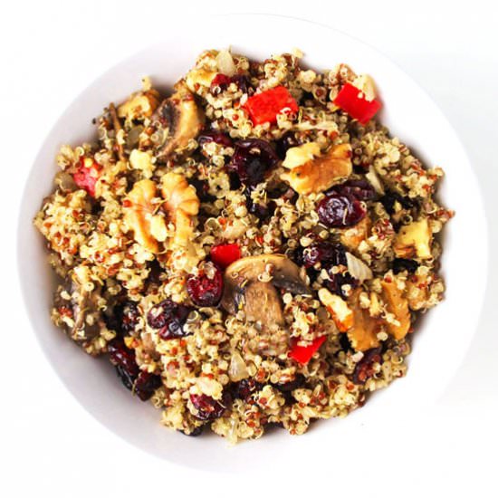 Cranberry Walnut Quinoa Stuffing