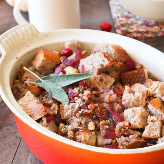 Cranberry Apple Walnut Stuffing