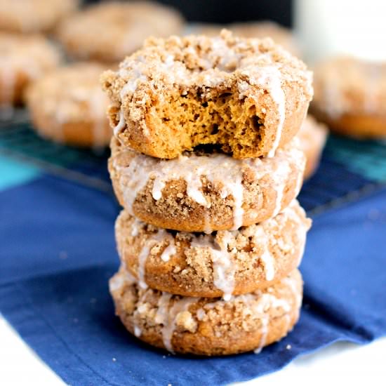 Pumpkin Streusel Donuts