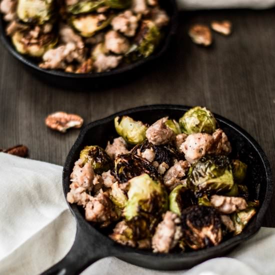 Sausage Roasted Brussels Sprouts