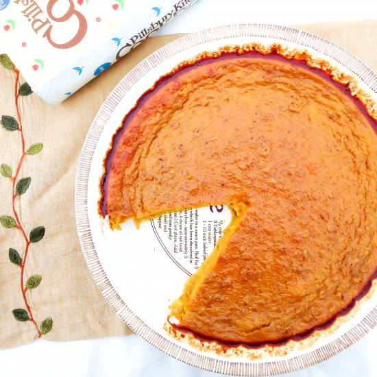 Crustless No Butter Pumpkin Pie