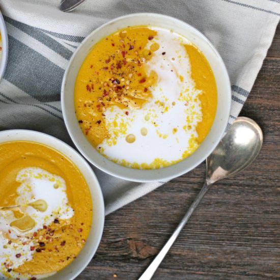 Coconut Red Kuri Squash Soup