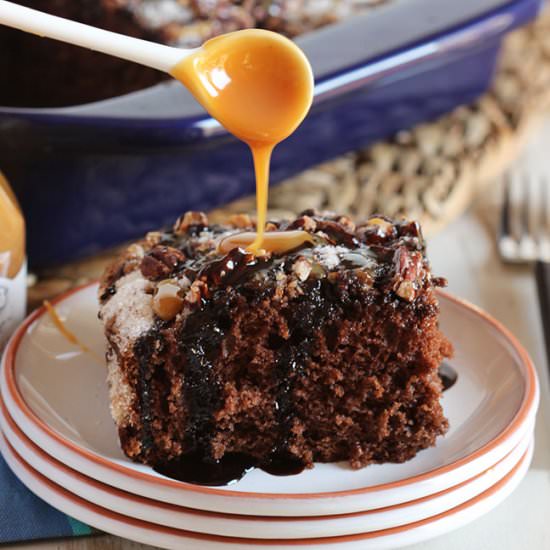 Chocolate Turtle Coffee Cake