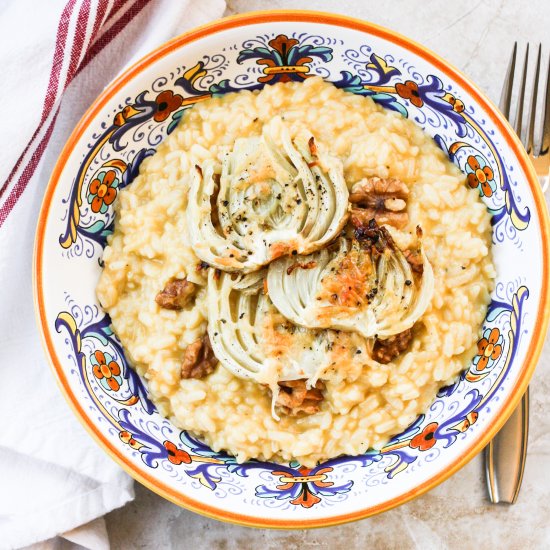 Roasted Fennel with Risotto