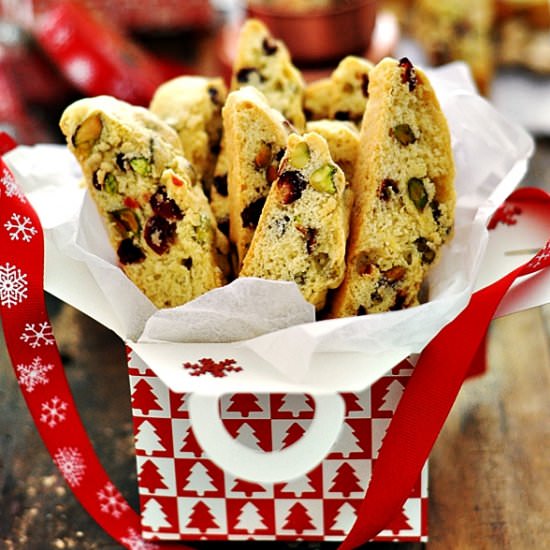 Cranberry & Pistachio Biscotti