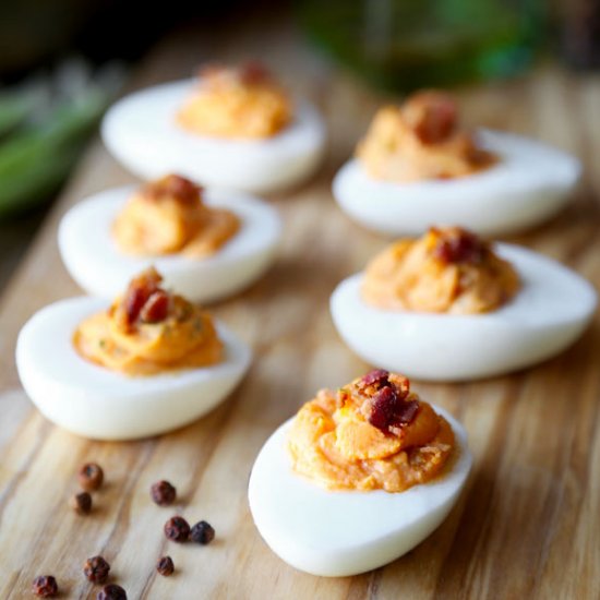 Honey Sriracha Deviled Egg