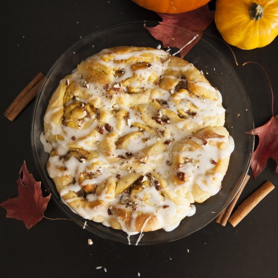 Pumpkin Butter Filled Sweet Rolls