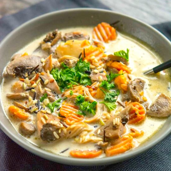 Slow Cooker Chicken and Rice Soup