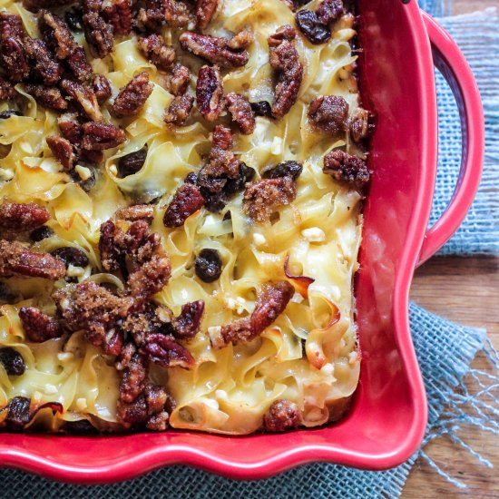 Candied Pecan Noodle Kugel