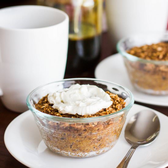 Healthy Baked Gingerbread Oatmeal