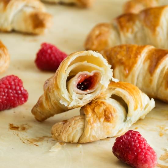 Raspberry Chocolate Croissants