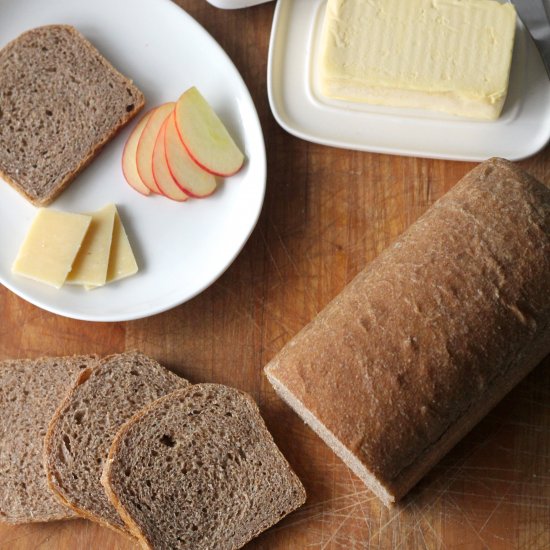 Whole Wheat Sourdough Sandwich Loaf