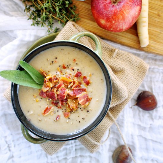 Apple, Parsnip & Chestnut Soup