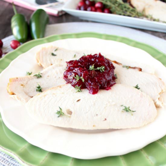 Turkey w/ Cranberry Jalapeno Relish