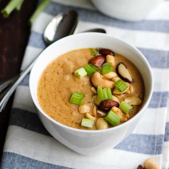 Spicy Vegan Carrot Peanut Soup