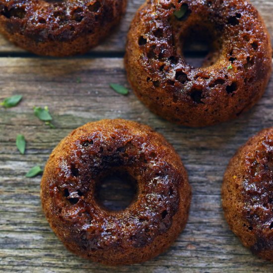 Beetroot and Thyme Baked Donuts