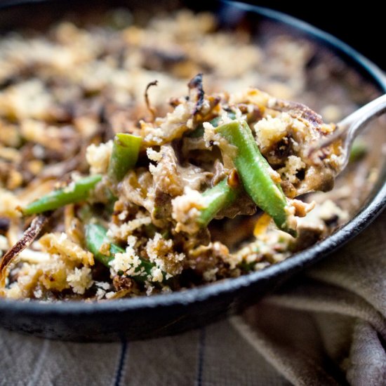 Triple Mushroom Greenbean Casserole