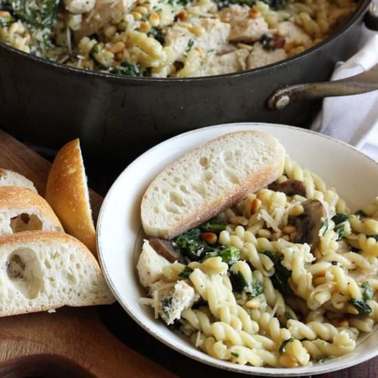 Creamy Mushroom Spinach Pasta