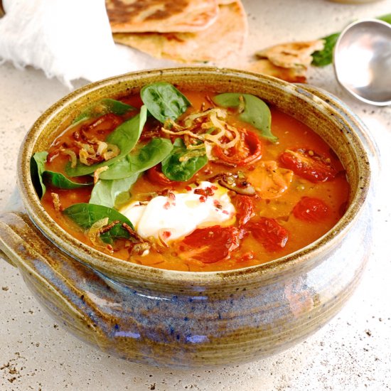 Spiced lentil and vegetable soup