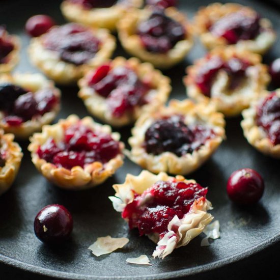 Fig, Cranberry & Brie Tartlets