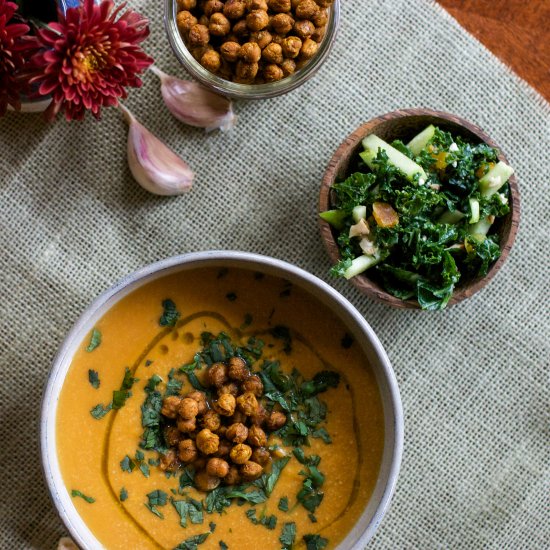 Coriander Spiced Garnet Yam Soup