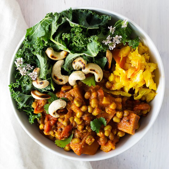 Nourishing Vegan Curry Bowl