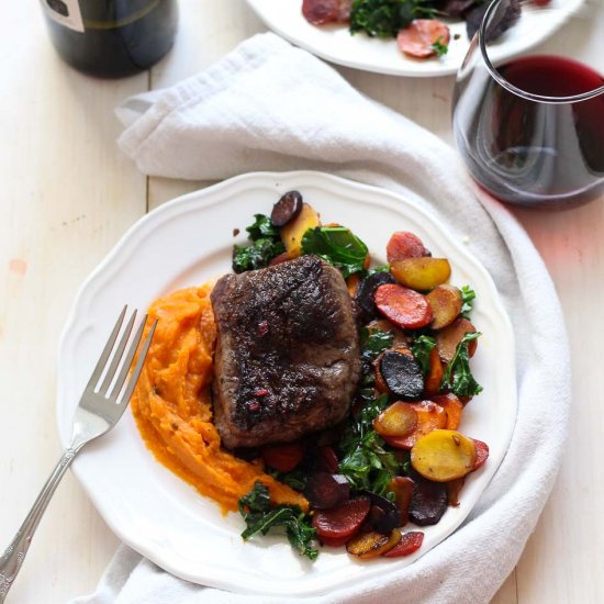 Pomegranate Glazed Steak