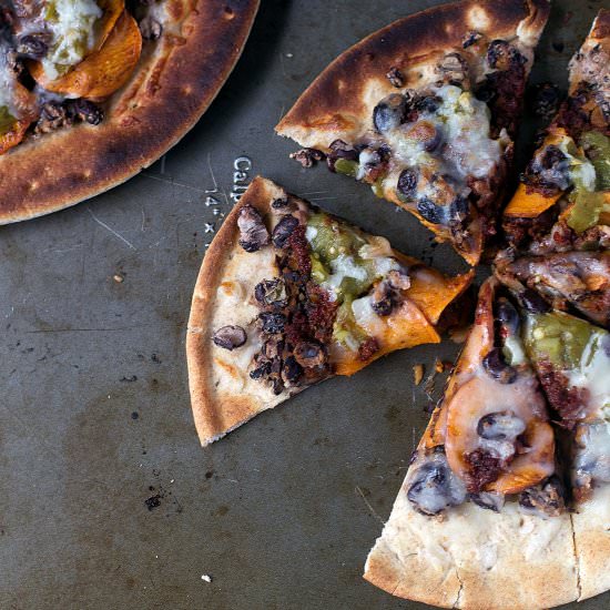 Sweet Potato and Chorizo Pita Pizza